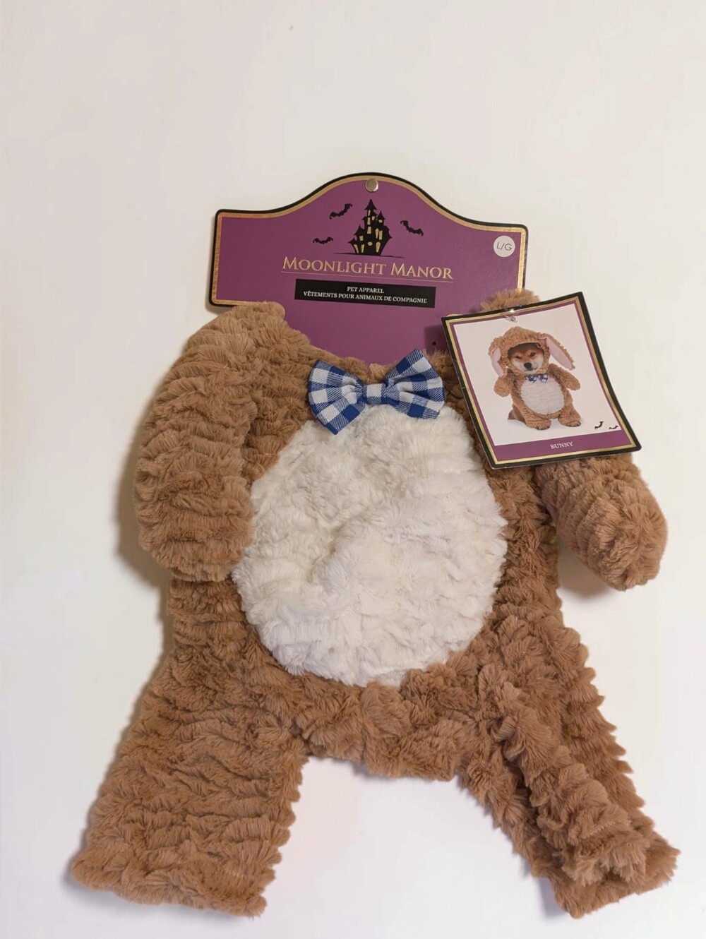 Moonlight Manor Pet Apparel Floppy Ears Bunny Rabbit Dog Costume Size Large